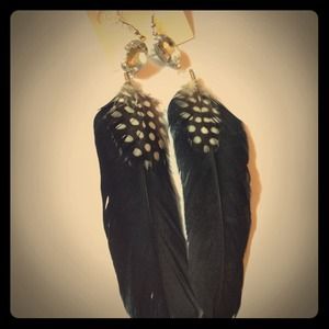 15. Jewel feather earrings