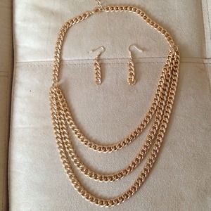 Multi layered gold Necklace