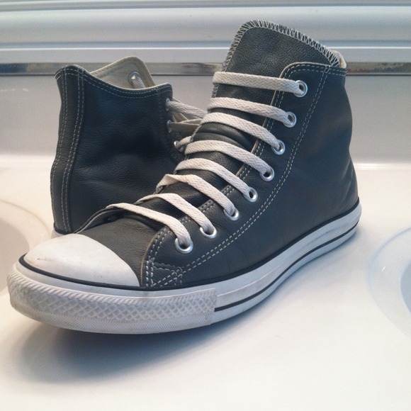 Converse All Star Gray leather shoes