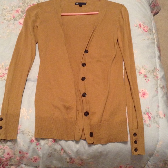Tan slim fit cardigan