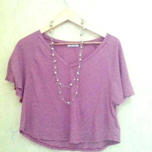 Striped cropped t-shirt