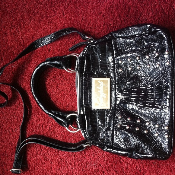 babyphat alligator print studded bag