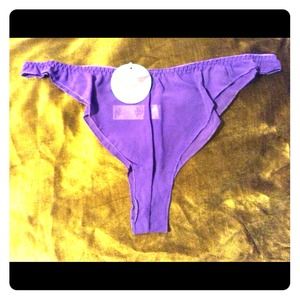 Cute purple lace thong