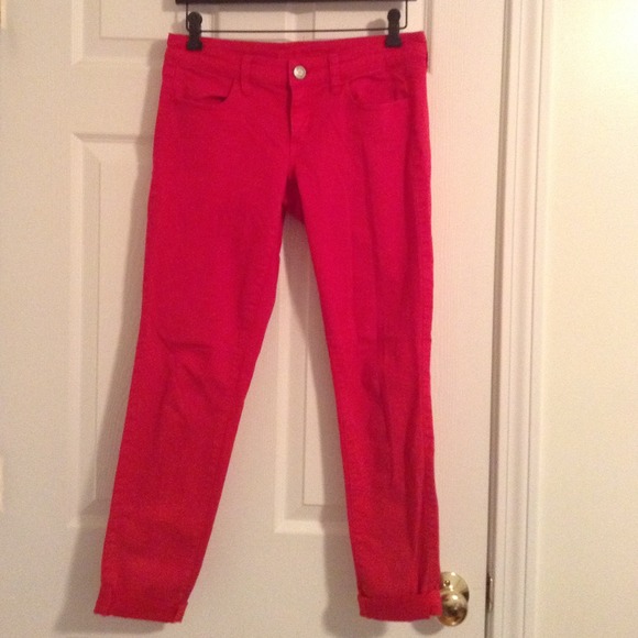American Eagle Red Jeggings
