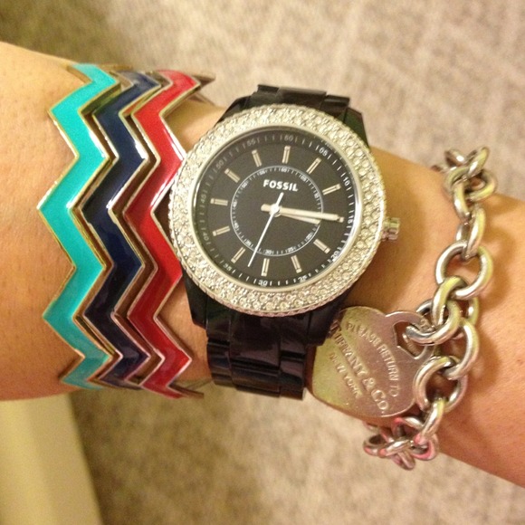 Black fossil watch.