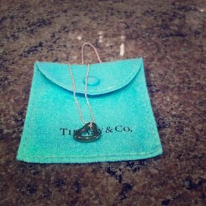 RESERVED Rare Tiffany's jade open heart necklace