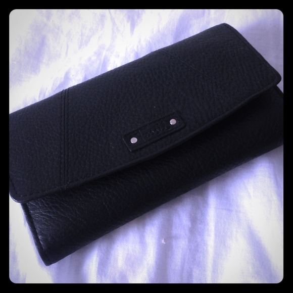 🎁🎁traded🎁🎁Fossil black leather wallet