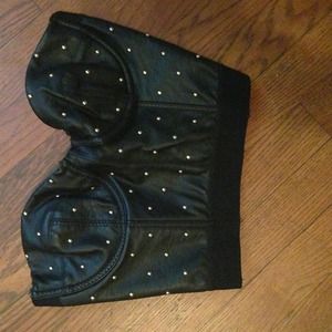 sexy black and gold stuffed corset top