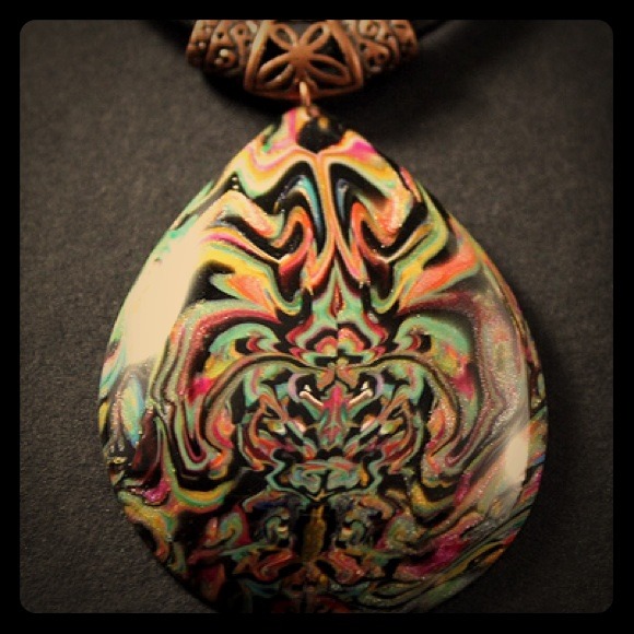 Handmade polymer necklace