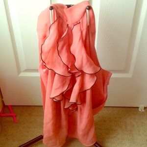 Salmon ruffle halter top size: small