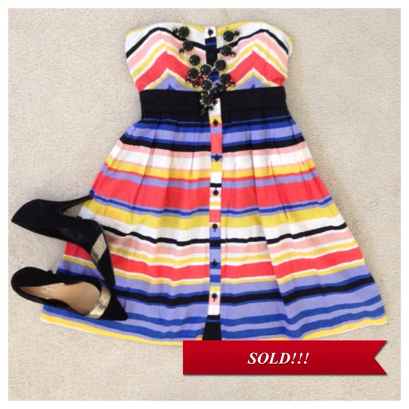 SOLD in bundle!! Stripe sweetheart dress