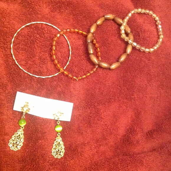 Earrings with bracelets. BUNDLE