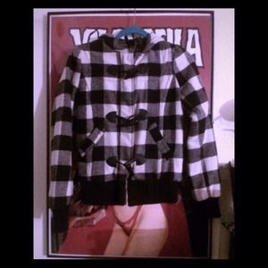 Plaid hooded lumberjack flannel jacket