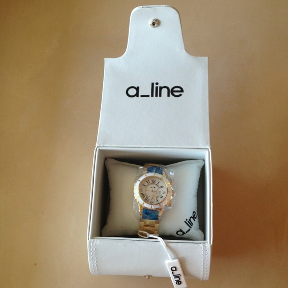 brand new a_line women\'s gold watch main image 4