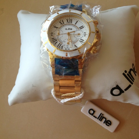 brand new a_line women\'s gold watch