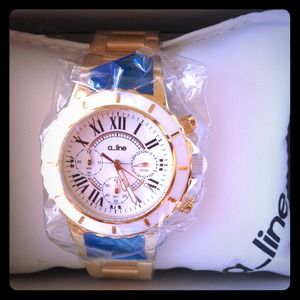 brand new a_line women's gold watch