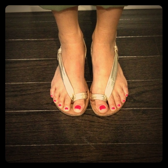 Nine West gold strap sandal