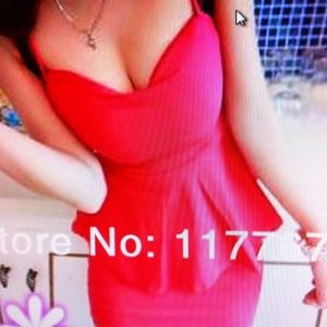 Peplum mini pink dress