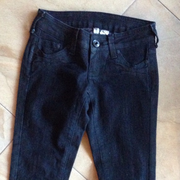 Sexy black jeans with a lot of detail