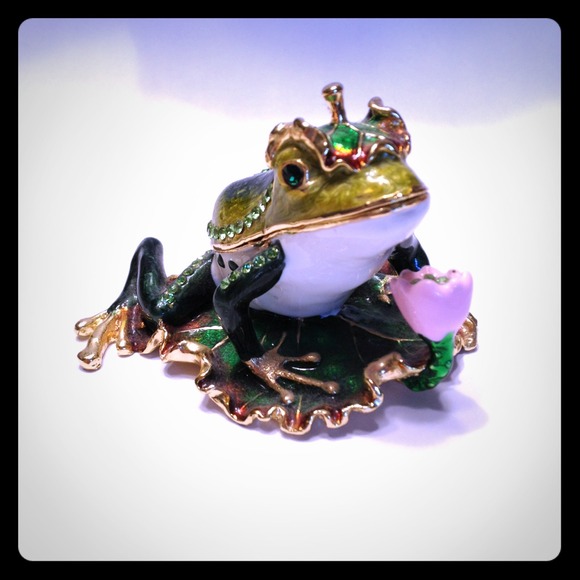 antique FROG container