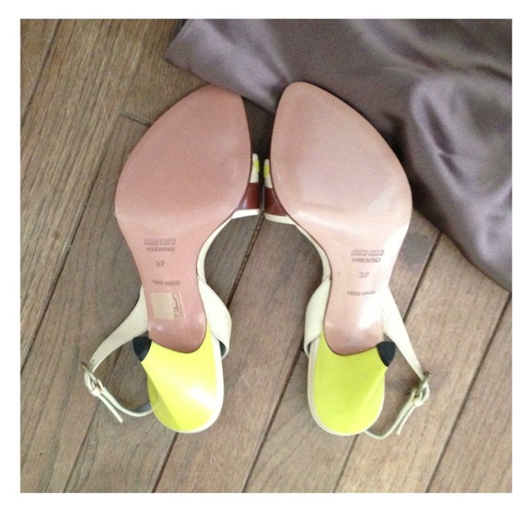 NWOB Miu Miu Sling Back Sandals. Size 7 - Picture 3 of 4