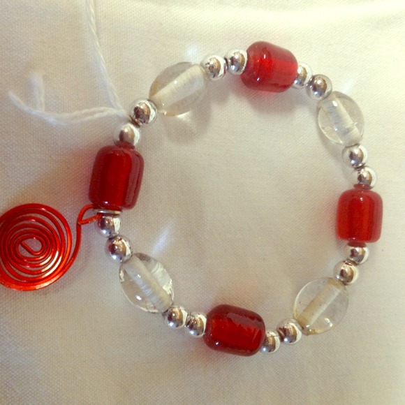 Red and White Bracelet
