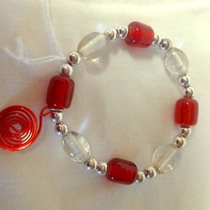 Red and White Bracelet