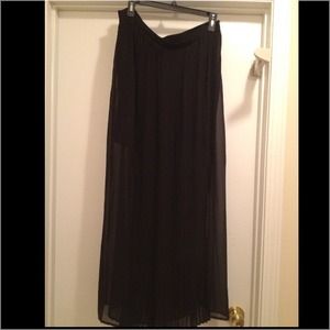 Bisou Bisou Pleated Front Maxi Skirt