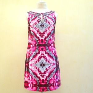 SHELLI SEGAL multicolor pink party dress size 2