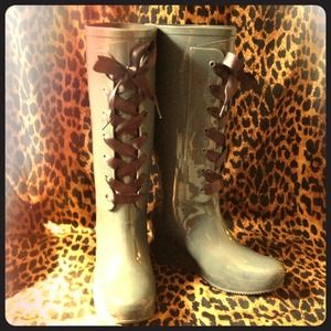 Dirty Laundry laced rain boots