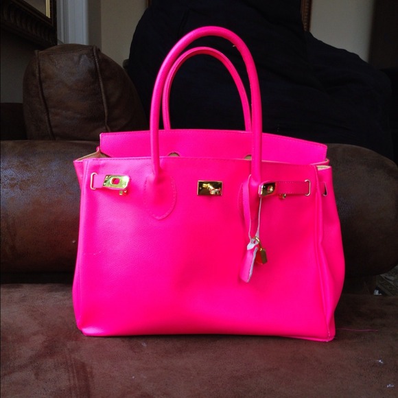 Hot Pink Leather Bag