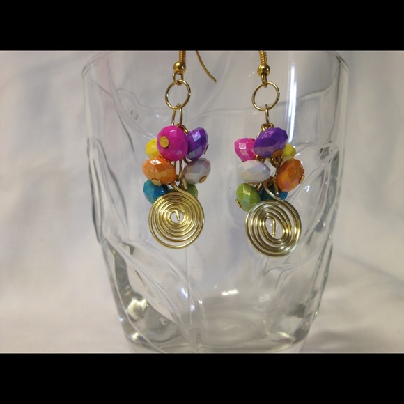Beaded Swirl Earrings