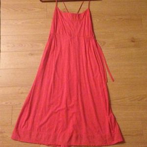 Coral dress ties on both sides. Gap
