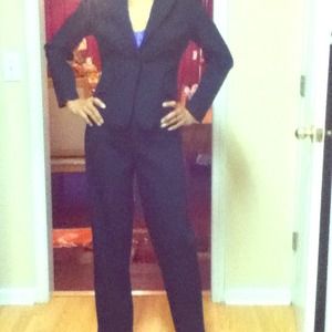 Black pants suit
