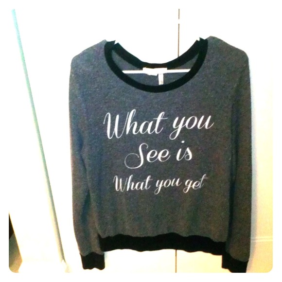 What you see is what you get sweater sz l