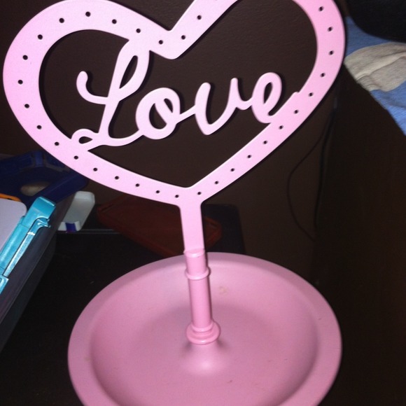 Pink "love" jewelry holder