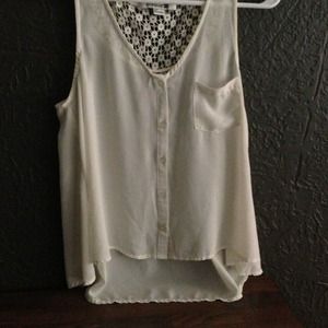 Cream Button Down Tank