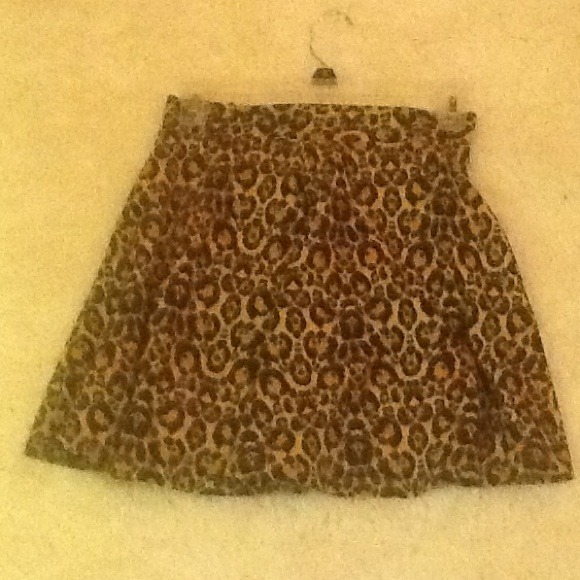 Cheetah print circle skirt