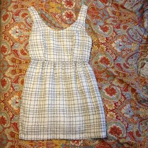 A white and black cocktail dress