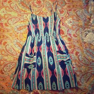 Spaghetti strap Aztec dress