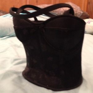 Black corset handbag