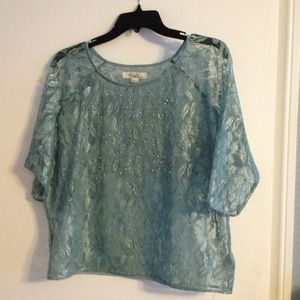 See through, beaded top
