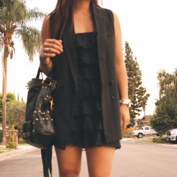 Express Strapless Ruffled Lace Dress