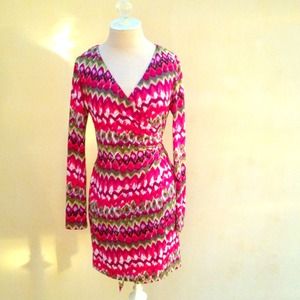 Super cute and fun multicolor wrap dress