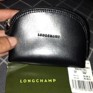 Authentic leather LONGCHAMP Roseau coin purse.