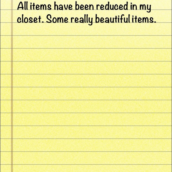 All items reduced.