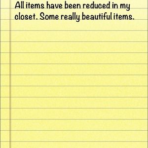 All items reduced.