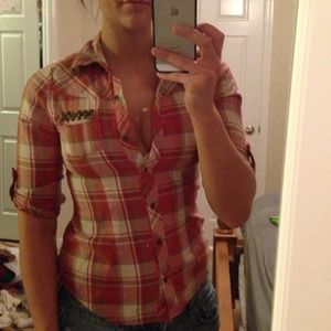 Plaid shirt and khakis bundle