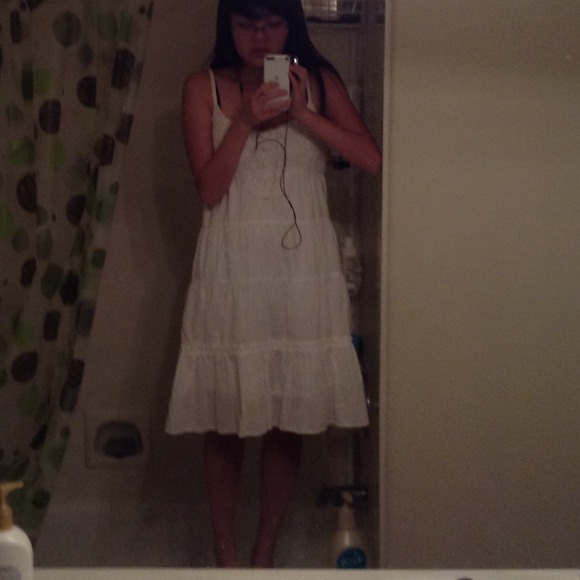 White Crochet Midi Dress - Picture 2 of 2