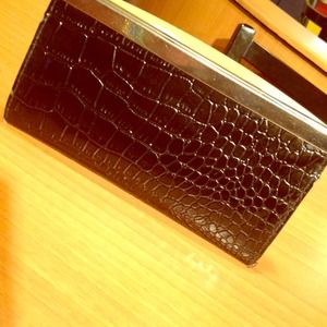 Black Leather Clutch